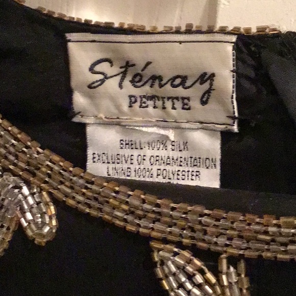 Vintage stenay petite beaded evening top - Picture 2 of 6